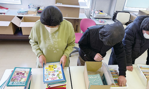 あんどわーくさんでの仕分け・梱包作業